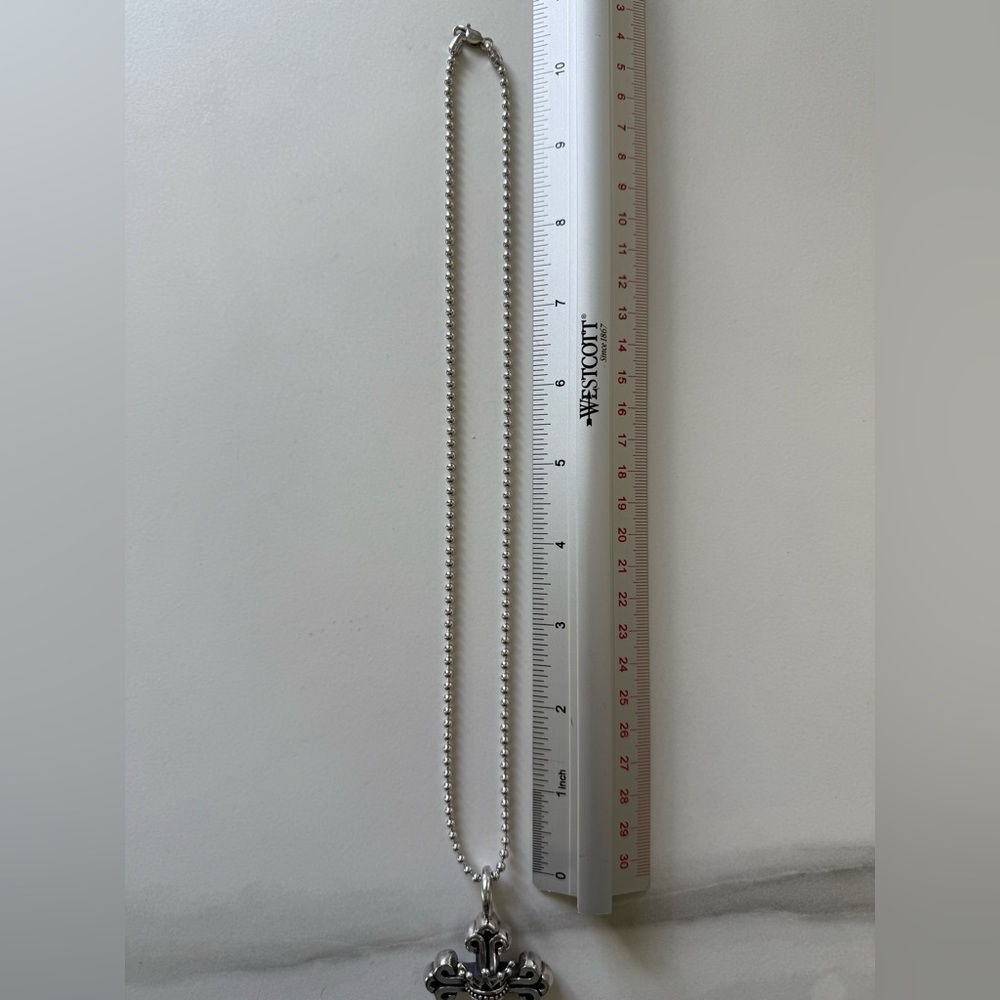 King Baby Studio Silver Cross Pendant Necklace - Picture 3 of 9